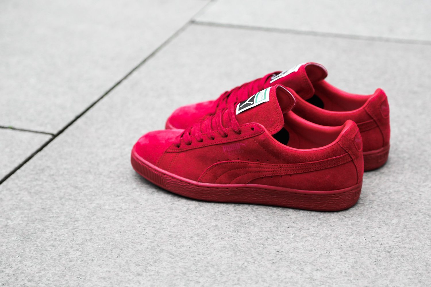 all red puma suede for sale